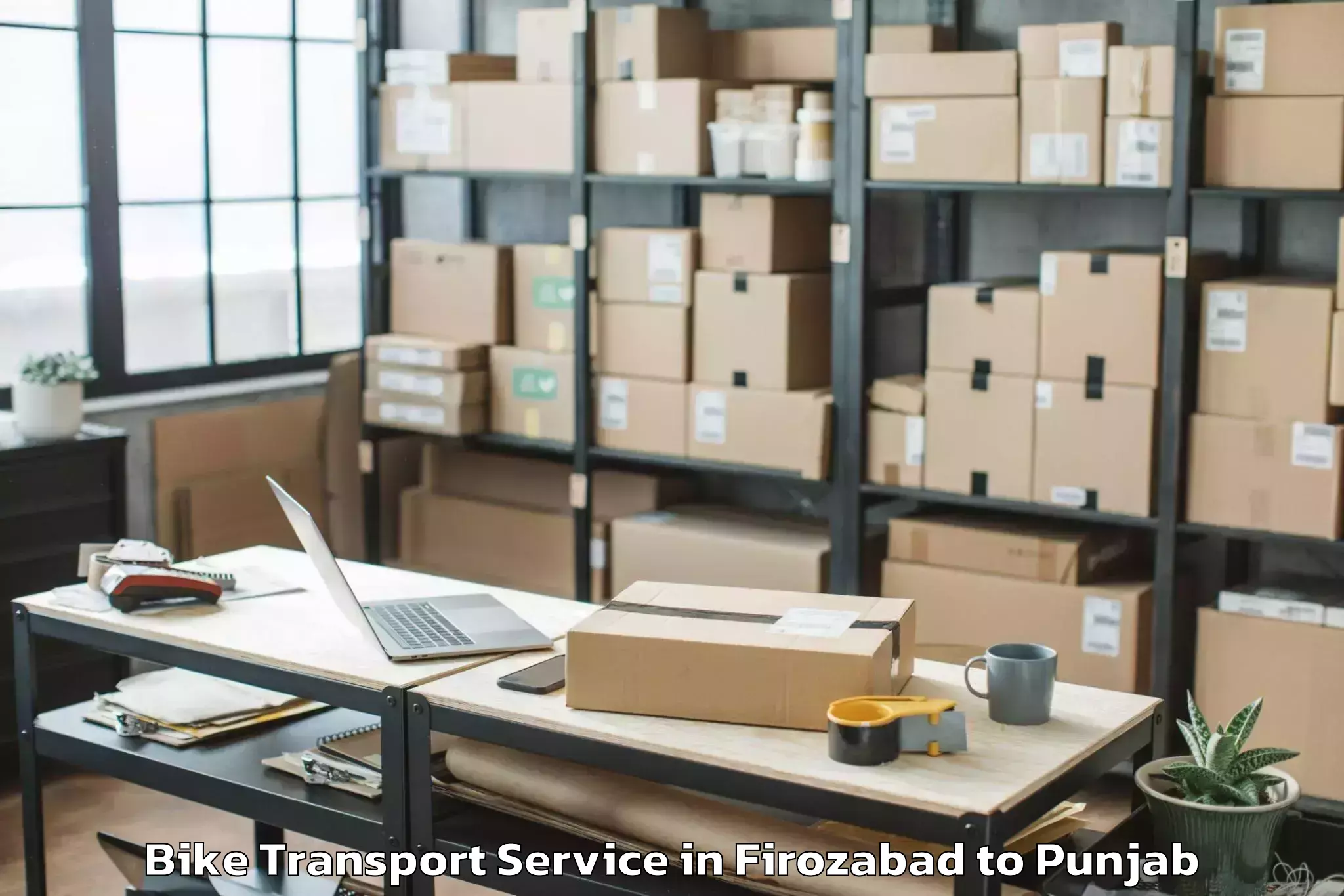 Book Firozabad to Sultanpur Lodhi Bike Transport Online